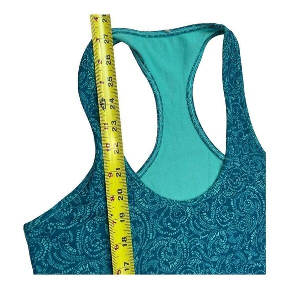 Lululemon Tank Top Women's Size 6 Curly Says Pattern Blue Tank Top - Picture 9 of 11